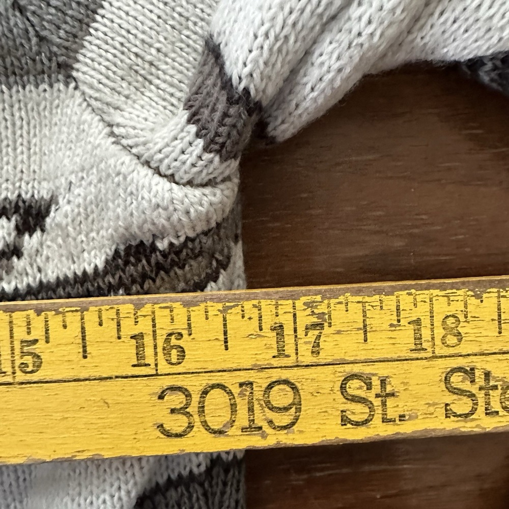 BCBG‎ Maxazria Women's Medium Open Front Cardigan Sweater Gray Black White - Picture 8 of 9